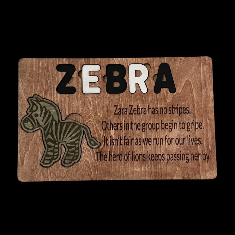 Wood Animal Poem Puzzle